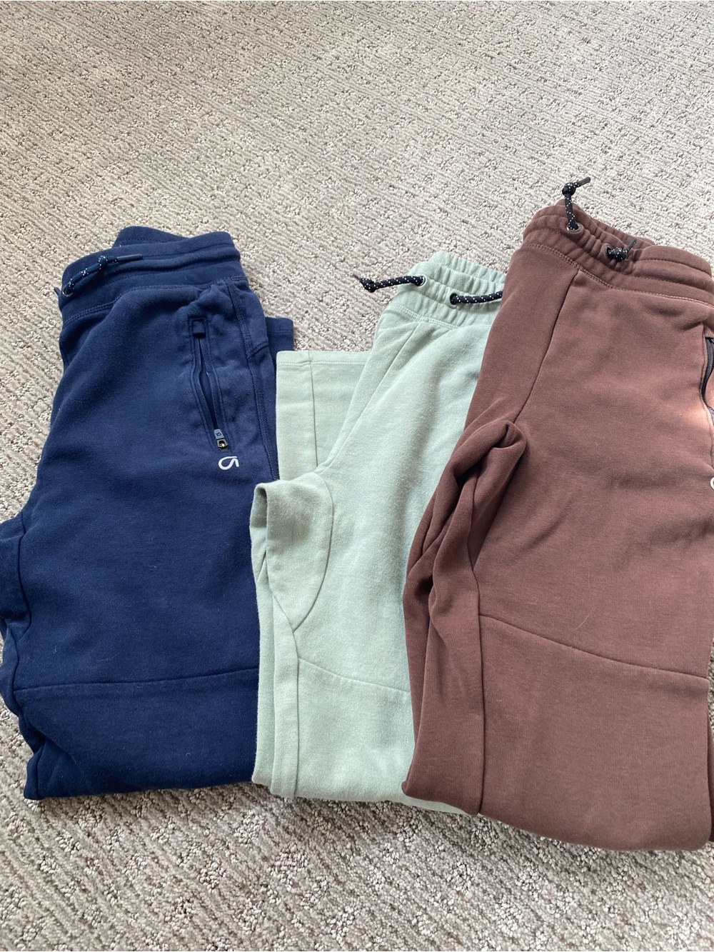 Gap Fit Kids Navy, Sage, and Brown Jogger Pants - size XL 3 pairs